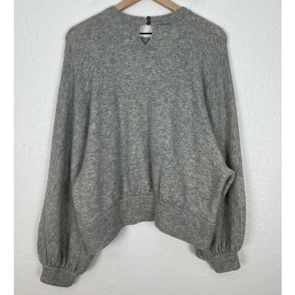 J.Crew Crewneck Gathered Wool Alpaca Blend Sweater in Supersoft Yarn Size Large - Picture 3 of 5
